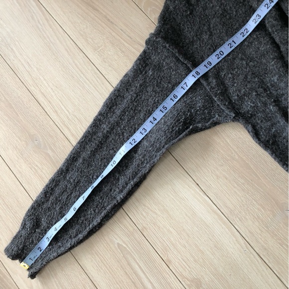 Anthropologie Wool Blend Open Front Pocket Cardigan in Grey Size M - Picture 10 of 10